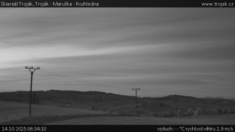 Skiareál Troják - Troják - Maruška - Rozhledna - 14.10.2025 v 06:34 Skiareál Troják - Troják - Maruška - Rozhledna - 14.10.2025 v 06:34