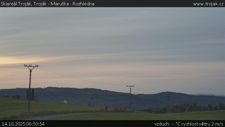 Skiareál Troják - Troják - Maruška - Rozhledna - 14.10.2025 v 06:50 Skiareál Troják - Troják - Maruška - Rozhledna - 14.10.2025 v 06:50