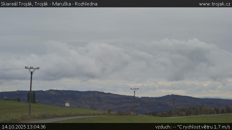 Skiareál Troják - Troják - Maruška - Rozhledna - 14.10.2025 v 13:04 Skiareál Troják - Troják - Maruška - Rozhledna - 14.10.2025 v 13:04