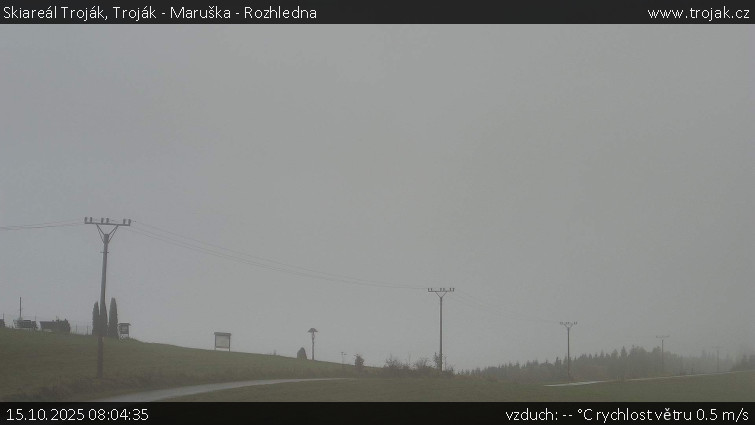 Skiareál Troják - Troják - Maruška - Rozhledna - 15.10.2025 v 08:04 Skiareál Troják - Troják - Maruška - Rozhledna - 15.10.2025 v 08:04