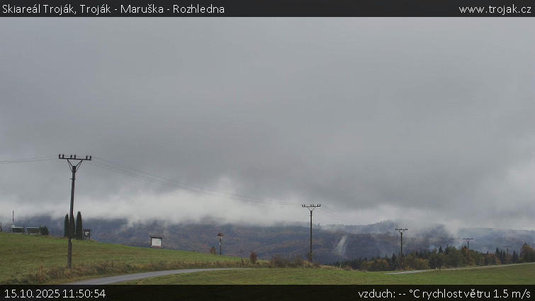 Skiareál Troják - Troják - Maruška - Rozhledna - 15.10.2025 v 11:50 Skiareál Troják - Troják - Maruška - Rozhledna - 15.10.2025 v 11:50