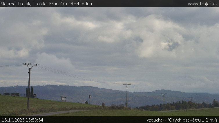 Skiareál Troják - Troják - Maruška - Rozhledna - 15.10.2025 v 15:50 Skiareál Troják - Troják - Maruška - Rozhledna - 15.10.2025 v 15:50
