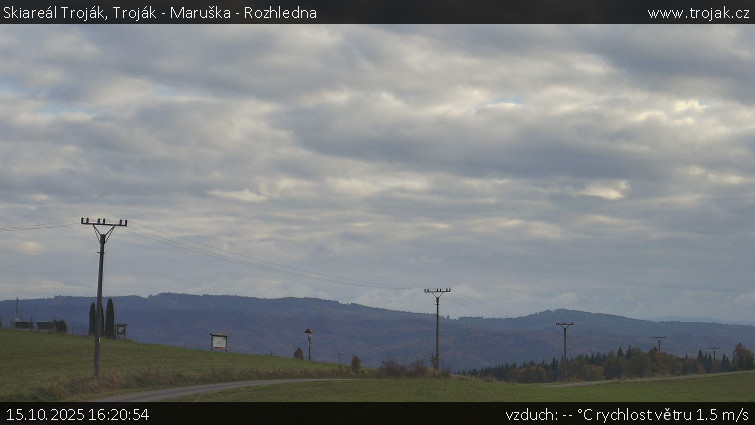 Skiareál Troják - Troják - Maruška - Rozhledna - 15.10.2025 v 16:20 Skiareál Troják - Troják - Maruška - Rozhledna - 15.10.2025 v 16:20