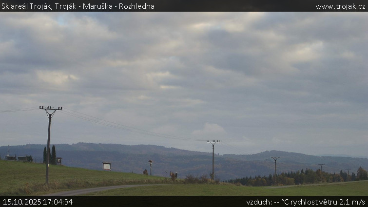 Skiareál Troják - Troják - Maruška - Rozhledna - 15.10.2025 v 17:04 Skiareál Troják - Troják - Maruška - Rozhledna - 15.10.2025 v 17:04
