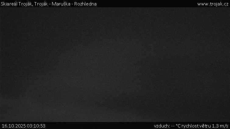Skiareál Troják - Troják - Maruška - Rozhledna - 16.10.2025 v 03:10 Skiareál Troják - Troják - Maruška - Rozhledna - 16.10.2025 v 03:10