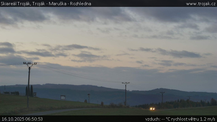 Skiareál Troják - Troják - Maruška - Rozhledna - 16.10.2025 v 06:50 Skiareál Troják - Troják - Maruška - Rozhledna - 16.10.2025 v 06:50