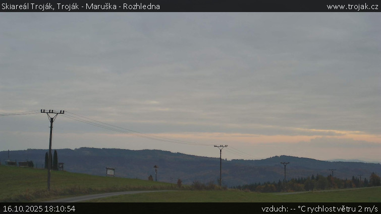 Skiareál Troják - Troják - Maruška - Rozhledna - 16.10.2025 v 18:10 Skiareál Troják - Troják - Maruška - Rozhledna - 16.10.2025 v 18:10