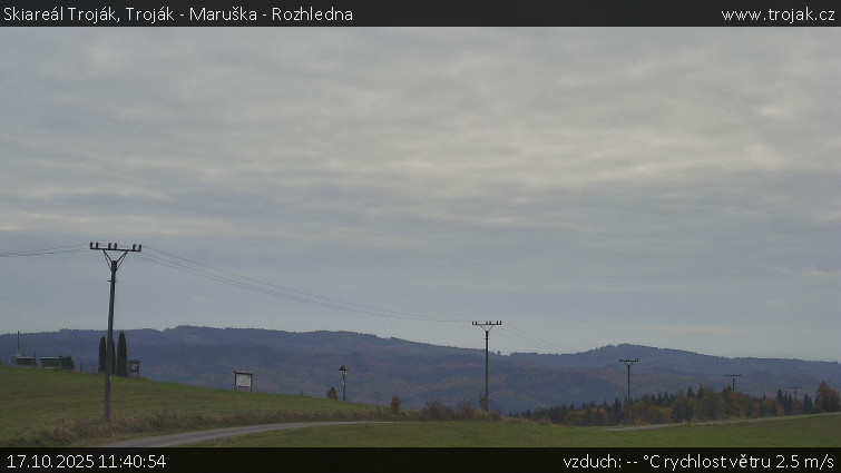 Skiareál Troják - Troják - Maruška - Rozhledna - 17.10.2025 v 11:40 Skiareál Troják - Troják - Maruška - Rozhledna - 17.10.2025 v 11:40