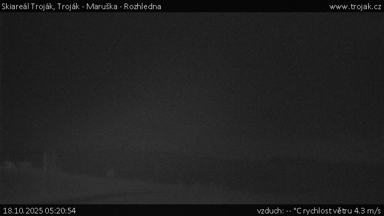 Skiareál Troják - Troják - Maruška - Rozhledna - 18.10.2025 v 05:20 Skiareál Troják - Troják - Maruška - Rozhledna - 18.10.2025 v 05:20