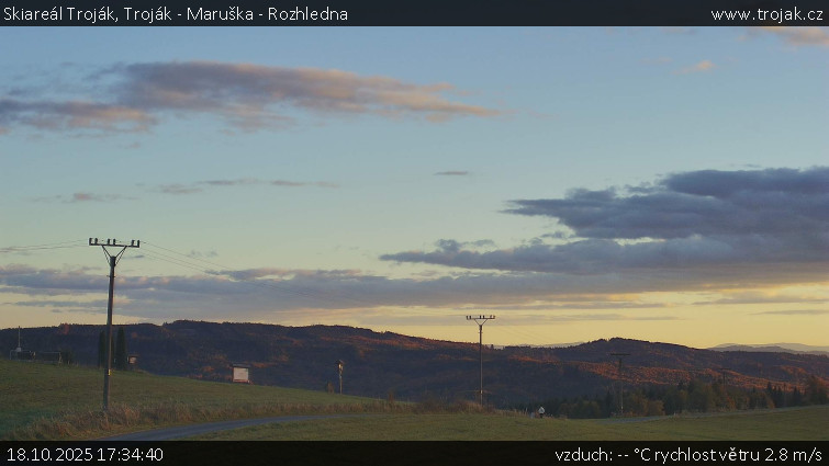 Skiareál Troják - Troják - Maruška - Rozhledna - 18.10.2025 v 17:34 Skiareál Troják - Troják - Maruška - Rozhledna - 18.10.2025 v 17:34