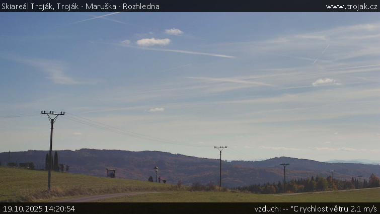 Skiareál Troják - Troják - Maruška - Rozhledna - 19.10.2025 v 14:20 Skiareál Troják - Troják - Maruška - Rozhledna - 19.10.2025 v 14:20