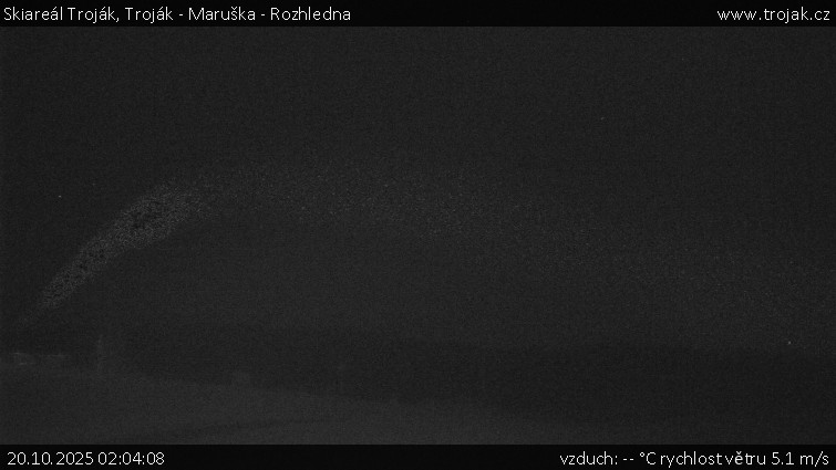 Skiareál Troják - Troják - Maruška - Rozhledna - 20.10.2025 v 02:04 Skiareál Troják - Troják - Maruška - Rozhledna - 20.10.2025 v 02:04