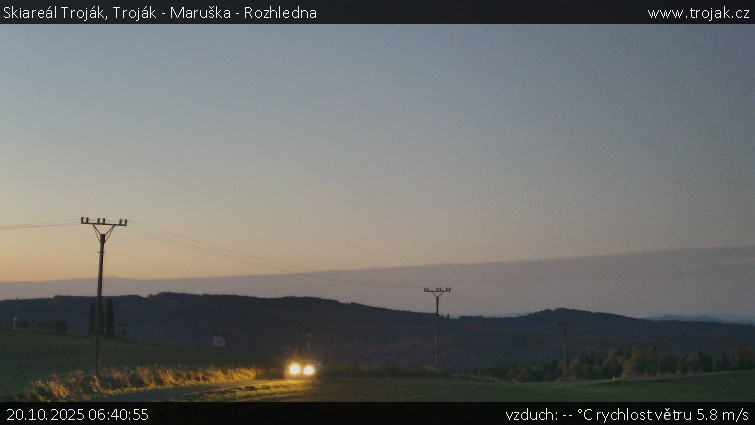 Skiareál Troják - Troják - Maruška - Rozhledna - 20.10.2025 v 06:40 Skiareál Troják - Troják - Maruška - Rozhledna - 20.10.2025 v 06:40