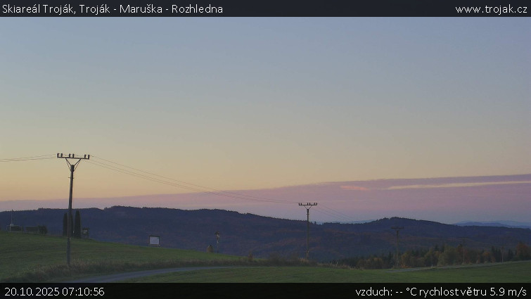 Skiareál Troják - Troják - Maruška - Rozhledna - 20.10.2025 v 07:10 Skiareál Troják - Troják - Maruška - Rozhledna - 20.10.2025 v 07:10