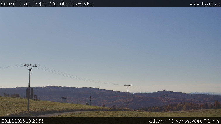 Skiareál Troják - Troják - Maruška - Rozhledna - 20.10.2025 v 10:20 Skiareál Troják - Troják - Maruška - Rozhledna - 20.10.2025 v 10:20