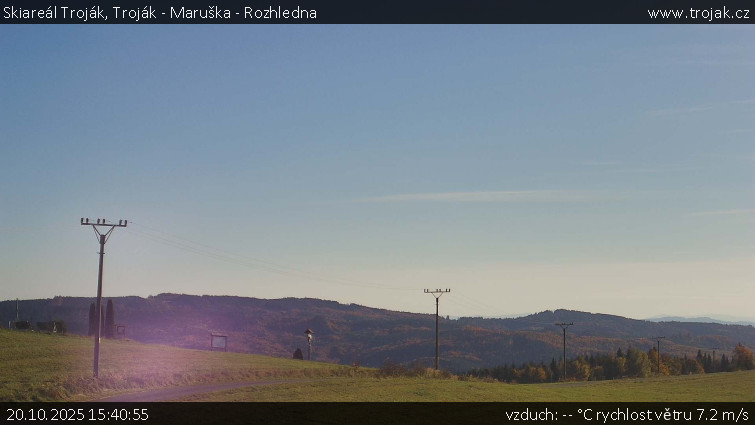 Skiareál Troják - Troják - Maruška - Rozhledna - 20.10.2025 v 15:40 Skiareál Troják - Troják - Maruška - Rozhledna - 20.10.2025 v 15:40