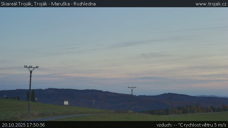 Skiareál Troják - Troják - Maruška - Rozhledna - 20.10.2025 v 17:50 Skiareál Troják - Troják - Maruška - Rozhledna - 20.10.2025 v 17:50