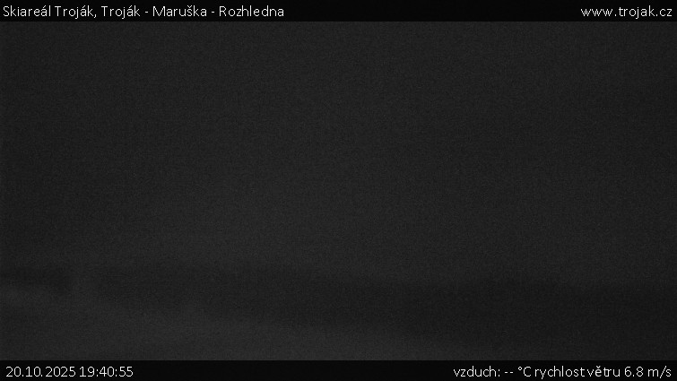 Skiareál Troják - Troják - Maruška - Rozhledna - 20.10.2025 v 19:40 Skiareál Troják - Troják - Maruška - Rozhledna - 20.10.2025 v 19:40