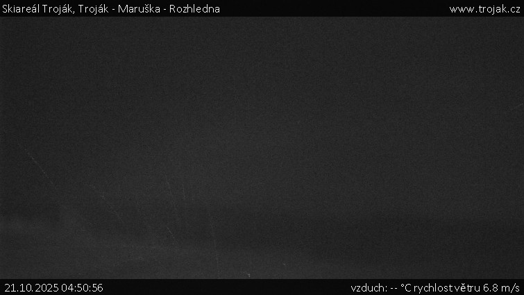 Skiareál Troják - Troják - Maruška - Rozhledna - 21.10.2025 v 04:50 Skiareál Troják - Troják - Maruška - Rozhledna - 21.10.2025 v 04:50