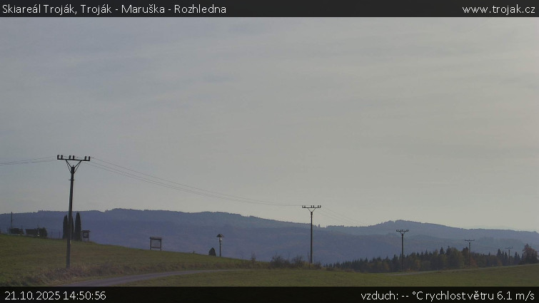 Skiareál Troják - Troják - Maruška - Rozhledna - 21.10.2025 v 14:50 Skiareál Troják - Troják - Maruška - Rozhledna - 21.10.2025 v 14:50