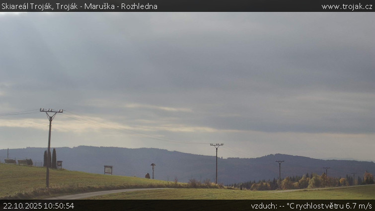 Skiareál Troják - Troják - Maruška - Rozhledna - 22.10.2025 v 10:50 Skiareál Troják - Troják - Maruška - Rozhledna - 22.10.2025 v 10:50