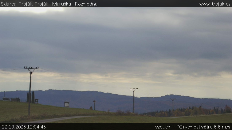 Skiareál Troják - Troják - Maruška - Rozhledna - 22.10.2025 v 12:04 Skiareál Troják - Troják - Maruška - Rozhledna - 22.10.2025 v 12:04