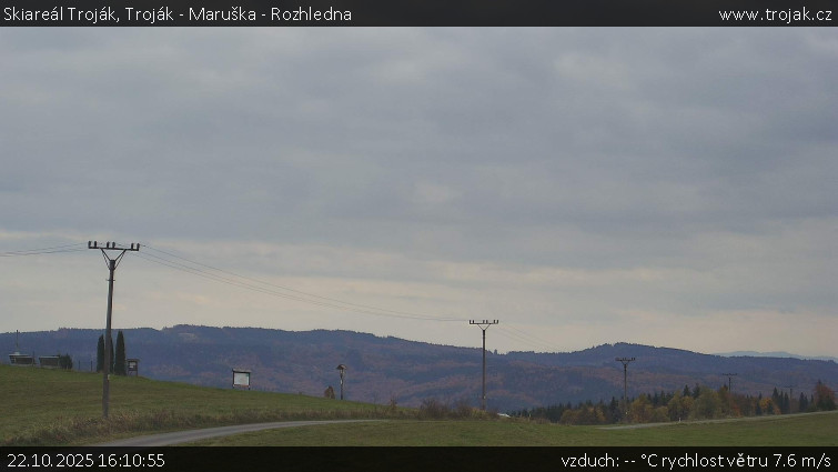 Skiareál Troják - Troják - Maruška - Rozhledna - 22.10.2025 v 16:10 Skiareál Troják - Troják - Maruška - Rozhledna - 22.10.2025 v 16:10