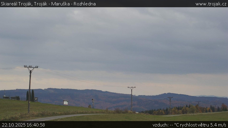 Skiareál Troják - Troják - Maruška - Rozhledna - 22.10.2025 v 16:40 Skiareál Troják - Troják - Maruška - Rozhledna - 22.10.2025 v 16:40
