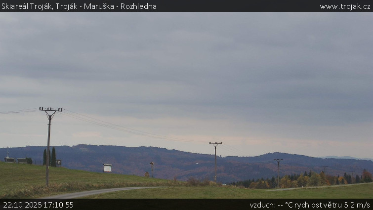 Skiareál Troják - Troják - Maruška - Rozhledna - 22.10.2025 v 17:10 Skiareál Troják - Troják - Maruška - Rozhledna - 22.10.2025 v 17:10