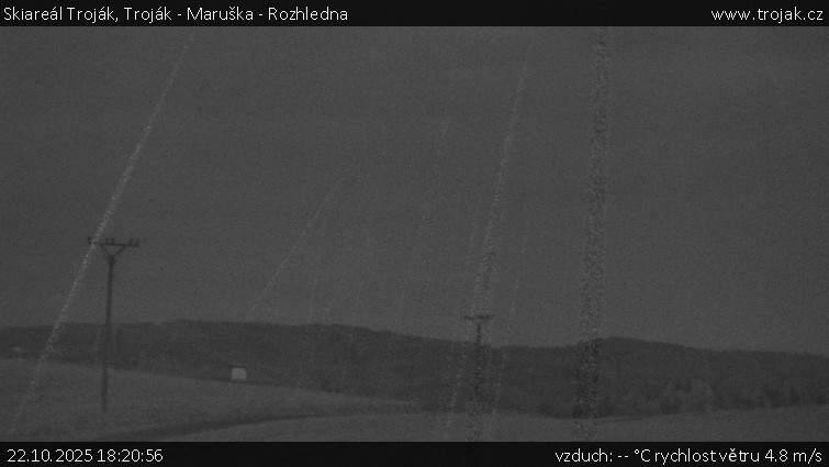 Skiareál Troják - Troják - Maruška - Rozhledna - 22.10.2025 v 18:20 Skiareál Troják - Troják - Maruška - Rozhledna - 22.10.2025 v 18:20
