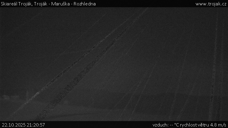 Skiareál Troják - Troják - Maruška - Rozhledna - 22.10.2025 v 21:20 Skiareál Troják - Troják - Maruška - Rozhledna - 22.10.2025 v 21:20