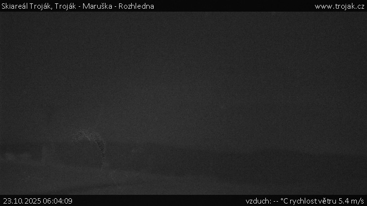Skiareál Troják - Troják - Maruška - Rozhledna - 23.10.2025 v 06:04 Skiareál Troják - Troják - Maruška - Rozhledna - 23.10.2025 v 06:04