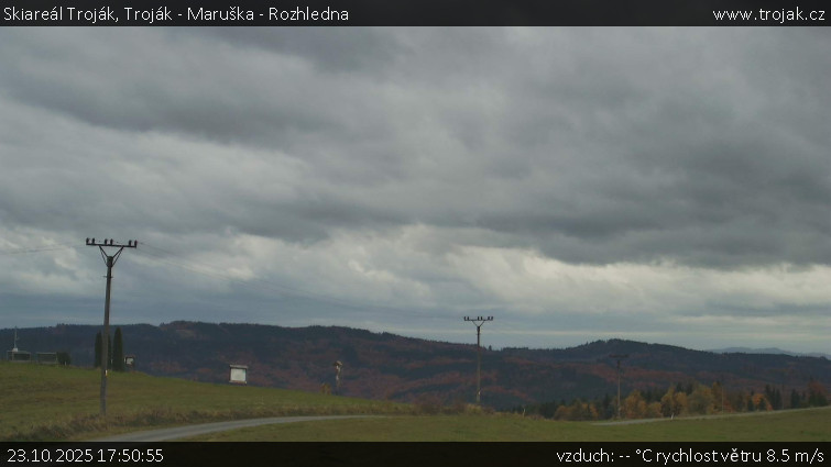 Skiareál Troják - Troják - Maruška - Rozhledna - 23.10.2025 v 17:50 Skiareál Troják - Troják - Maruška - Rozhledna - 23.10.2025 v 17:50