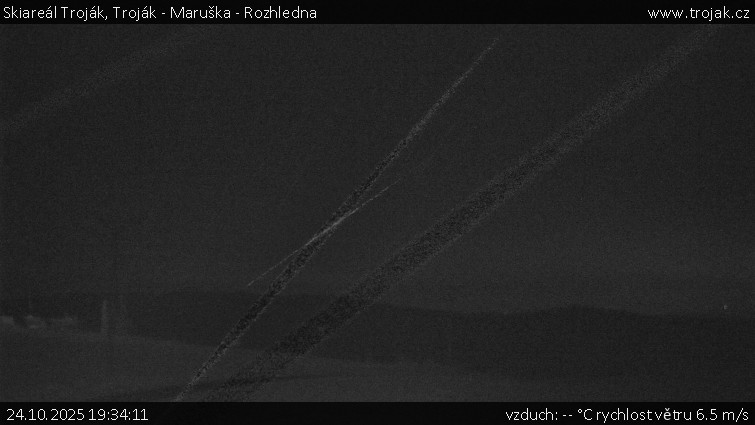 Skiareál Troják - Troják - Maruška - Rozhledna - 24.10.2025 v 19:34 Skiareál Troják - Troják - Maruška - Rozhledna - 24.10.2025 v 19:34