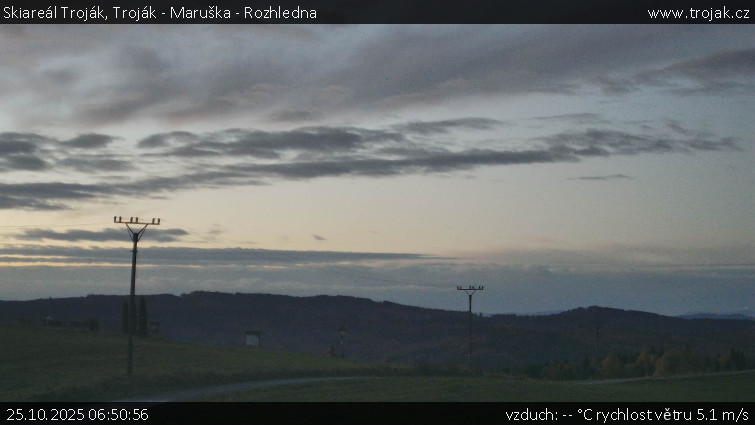 Skiareál Troják - Troják - Maruška - Rozhledna - 25.10.2025 v 06:50 Skiareál Troják - Troják - Maruška - Rozhledna - 25.10.2025 v 06:50
