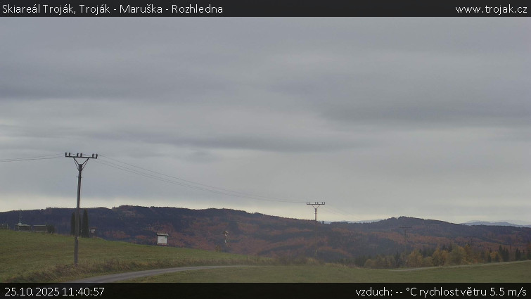 Skiareál Troják - Troják - Maruška - Rozhledna - 25.10.2025 v 11:40 Skiareál Troják - Troják - Maruška - Rozhledna - 25.10.2025 v 11:40