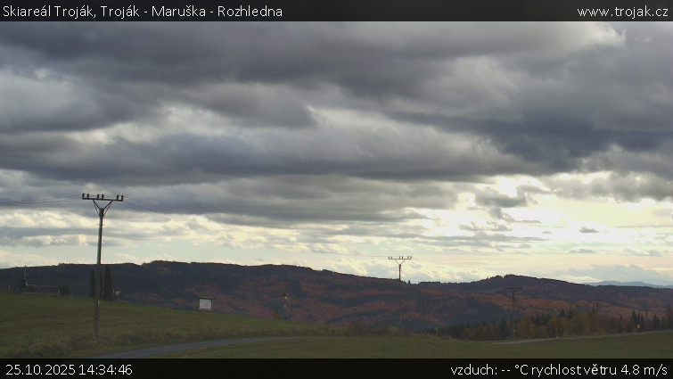 Skiareál Troják - Troják - Maruška - Rozhledna - 25.10.2025 v 14:34 Skiareál Troják - Troják - Maruška - Rozhledna - 25.10.2025 v 14:34