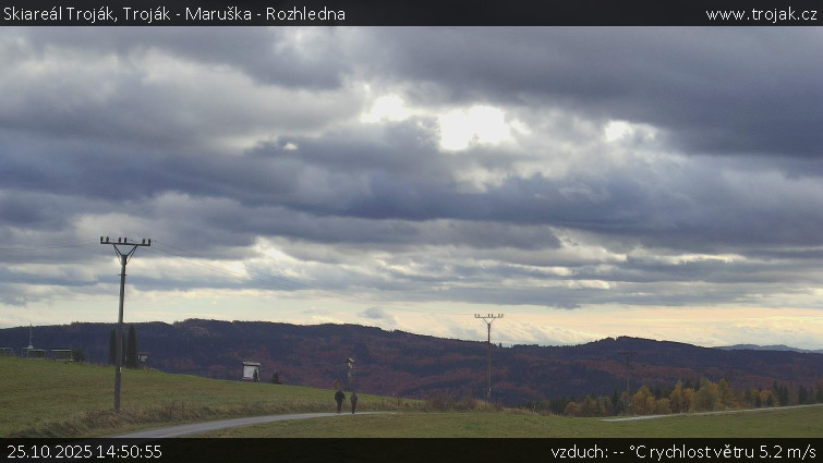 Skiareál Troják - Troják - Maruška - Rozhledna - 25.10.2025 v 14:50 Skiareál Troják - Troják - Maruška - Rozhledna - 25.10.2025 v 14:50