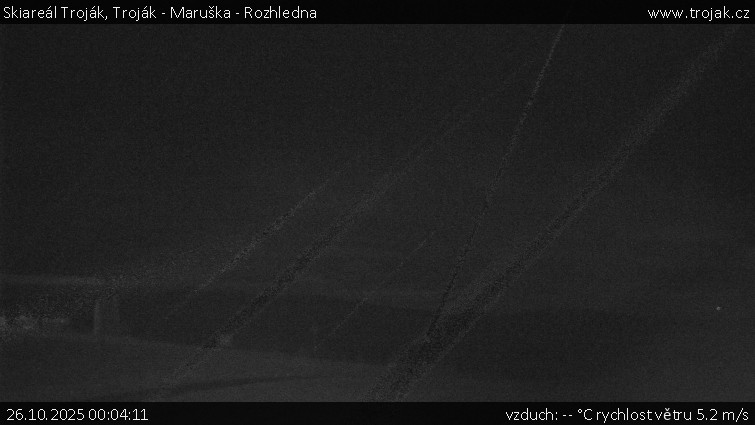 Skiareál Troják - Troják - Maruška - Rozhledna - 26.10.2025 v 00:04 Skiareál Troják - Troják - Maruška - Rozhledna - 26.10.2025 v 00:04