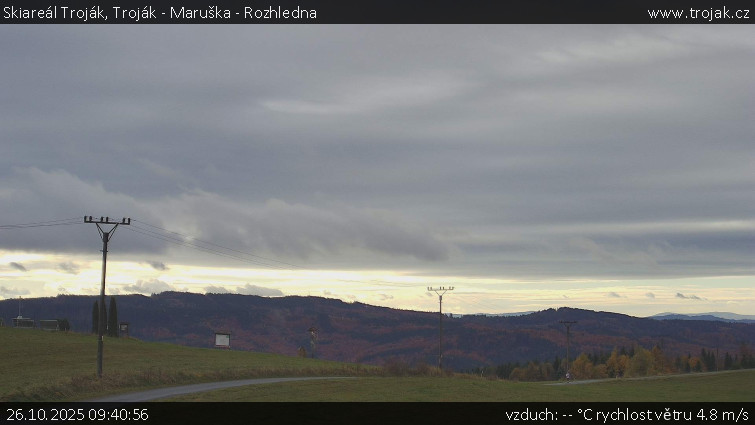 Skiareál Troják - Troják - Maruška - Rozhledna - 26.10.2025 v 09:40 Skiareál Troják - Troják - Maruška - Rozhledna - 26.10.2025 v 09:40