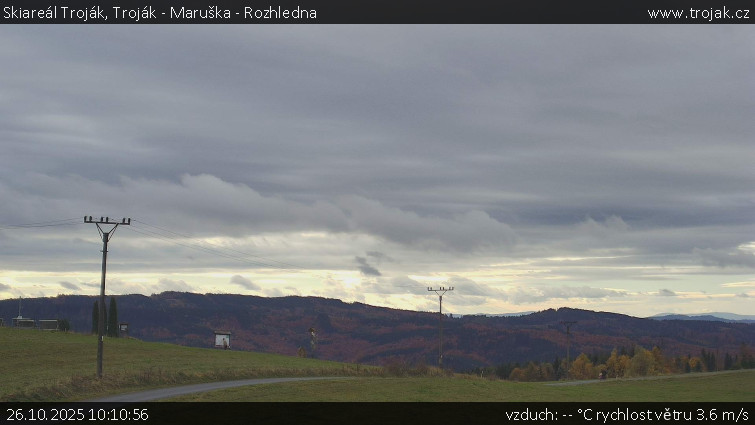Skiareál Troják - Troják - Maruška - Rozhledna - 26.10.2025 v 10:10 Skiareál Troják - Troják - Maruška - Rozhledna - 26.10.2025 v 10:10