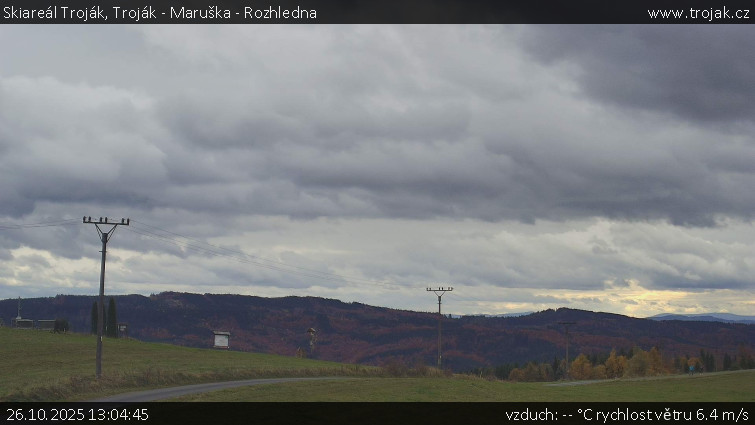 Skiareál Troják - Troják - Maruška - Rozhledna - 26.10.2025 v 13:04 Skiareál Troják - Troják - Maruška - Rozhledna - 26.10.2025 v 13:04