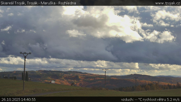 Skiareál Troják - Troják - Maruška - Rozhledna - 26.10.2025 v 14:40 Skiareál Troják - Troják - Maruška - Rozhledna - 26.10.2025 v 14:40