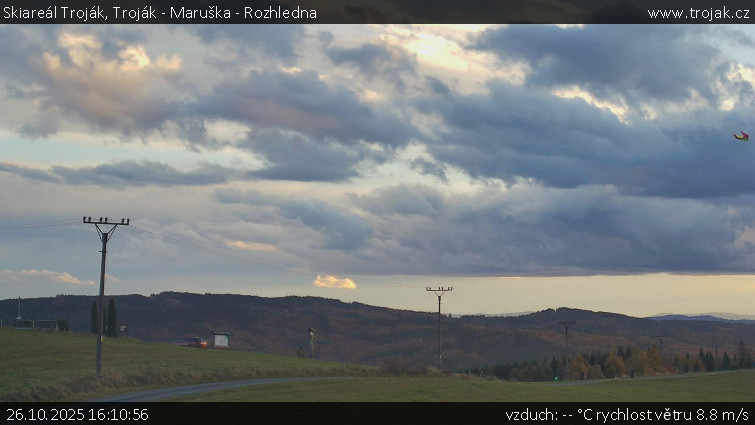 Skiareál Troják - Troják - Maruška - Rozhledna - 26.10.2025 v 16:10 Skiareál Troják - Troják - Maruška - Rozhledna - 26.10.2025 v 16:10