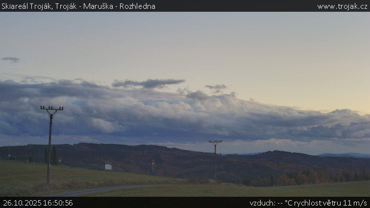 Skiareál Troják - Troják - Maruška - Rozhledna - 26.10.2025 v 16:50 Skiareál Troják - Troják - Maruška - Rozhledna - 26.10.2025 v 16:50