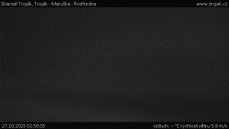 Skiareál Troják - Troják - Maruška - Rozhledna - 27.10.2025 v 02:50 Skiareál Troják - Troják - Maruška - Rozhledna - 27.10.2025 v 02:50