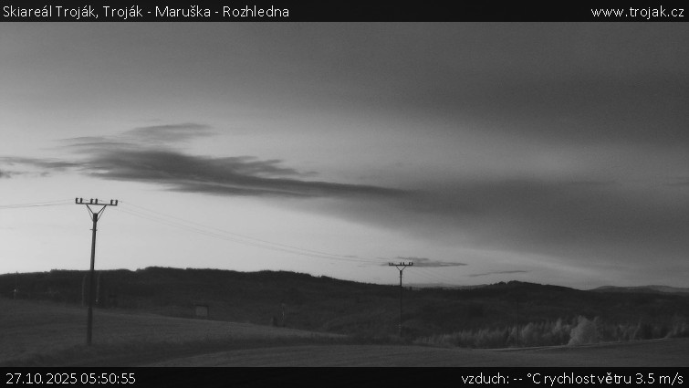 Skiareál Troják - Troják - Maruška - Rozhledna - 27.10.2025 v 05:50 Skiareál Troják - Troják - Maruška - Rozhledna - 27.10.2025 v 05:50
