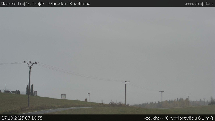 Skiareál Troják - Troják - Maruška - Rozhledna - 27.10.2025 v 07:10 Skiareál Troják - Troják - Maruška - Rozhledna - 27.10.2025 v 07:10