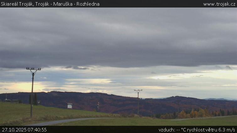 Skiareál Troják - Troják - Maruška - Rozhledna - 27.10.2025 v 07:40 Skiareál Troják - Troják - Maruška - Rozhledna - 27.10.2025 v 07:40