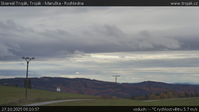 Skiareál Troják - Troják - Maruška - Rozhledna - 27.10.2025 v 08:10 Skiareál Troják - Troják - Maruška - Rozhledna - 27.10.2025 v 08:10